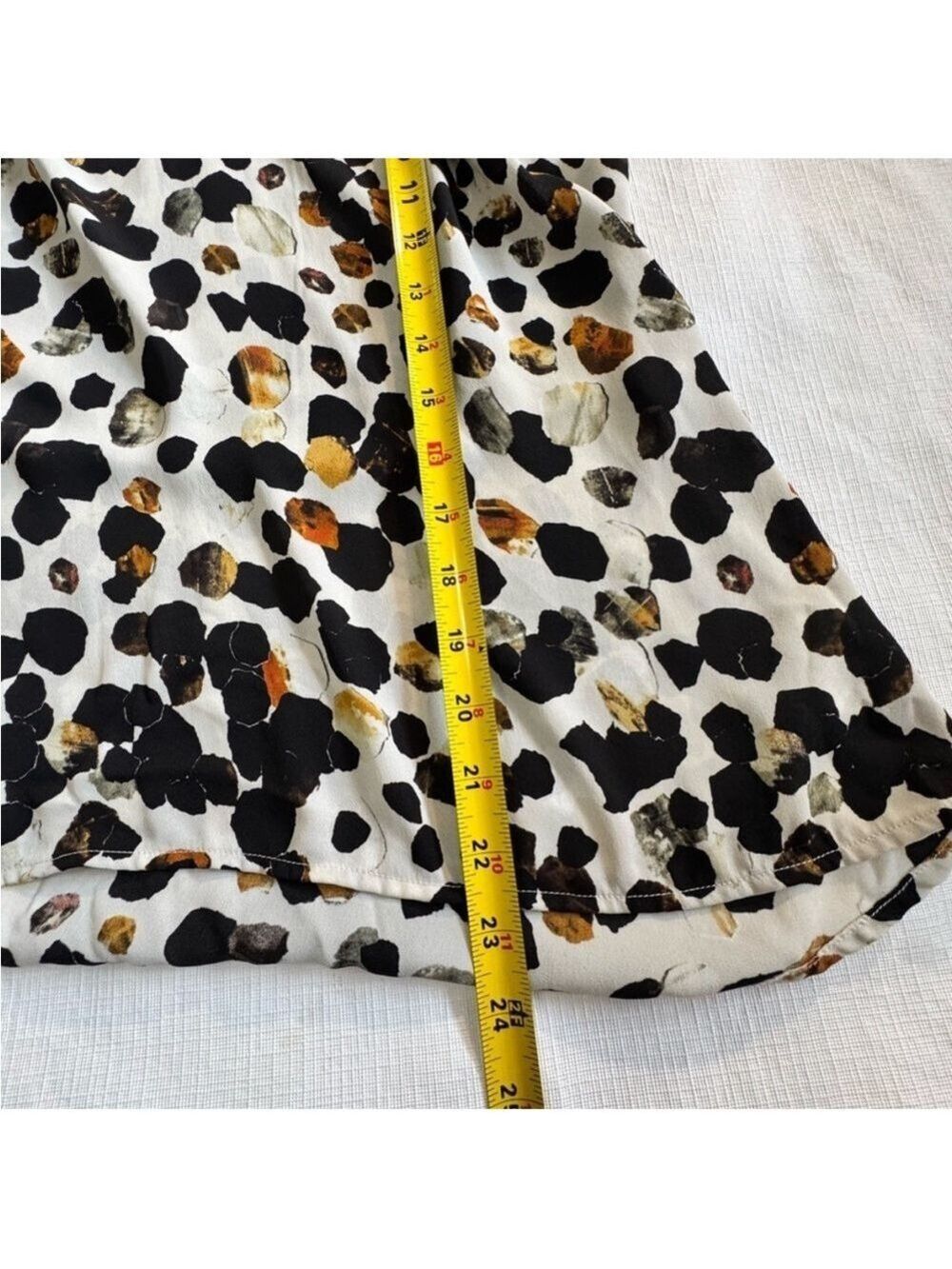 CAbi Black and Brown Sleeveless Notched Collar Blouse - Picture 7 of 7